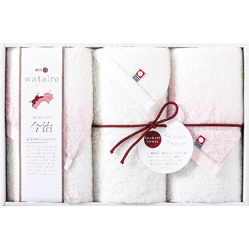 ( watairo / 今治タオル ) 今治わたいろ フェイスタオル3P ピンク ( 662-0591r )