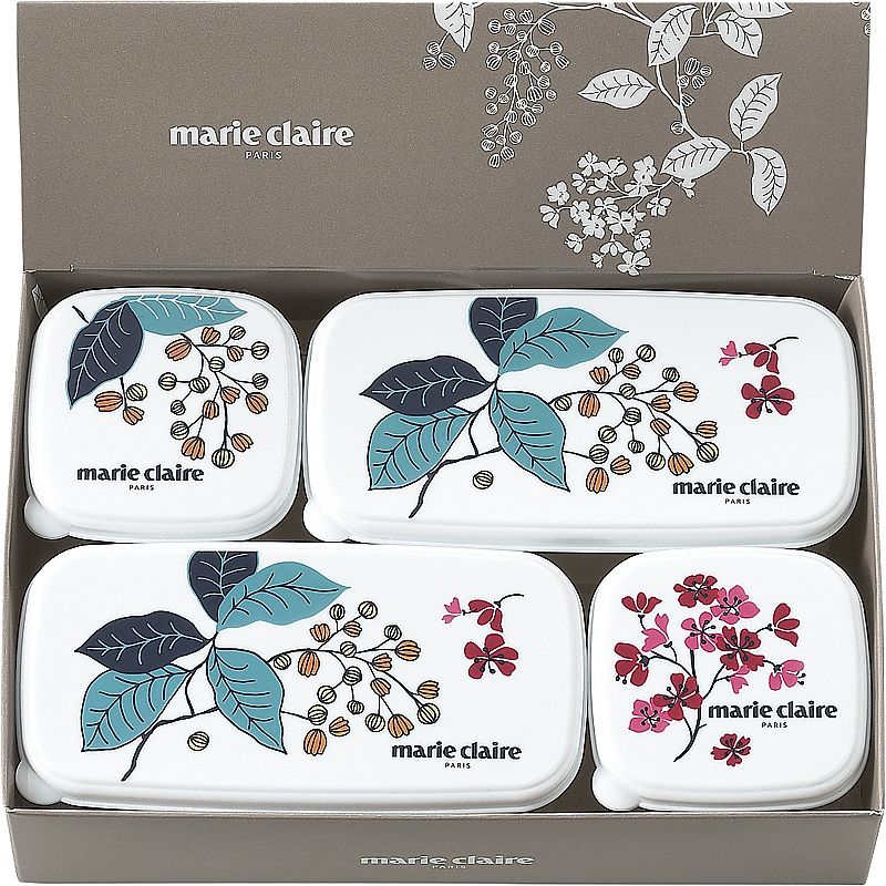 ( マリ・クレール / フレンチライラック ) シール容器4点セット