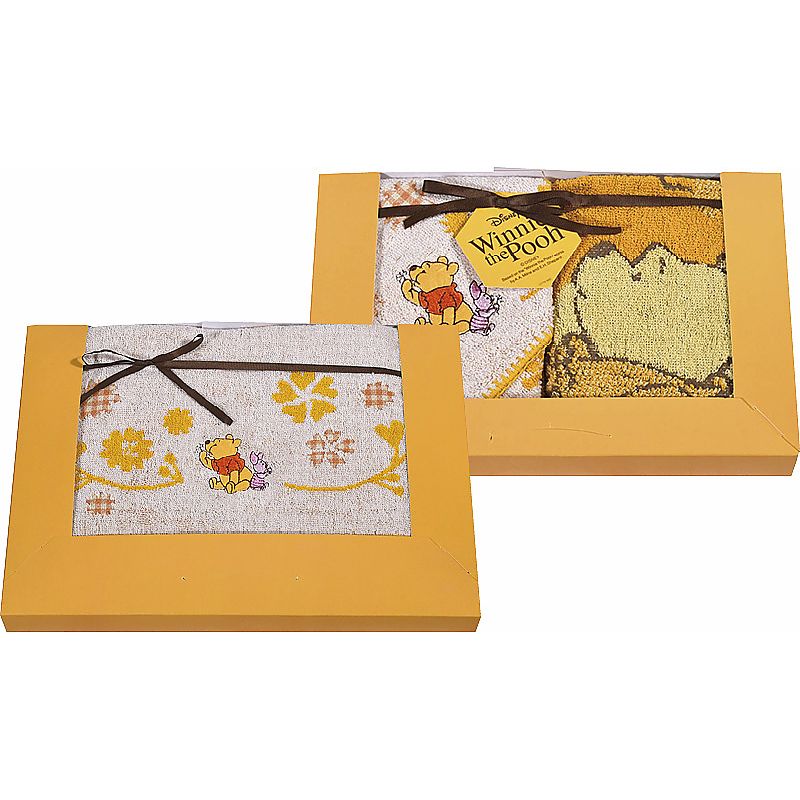 ( ディズニー / くまのプーさん ハニープランタン ) フェイスタオル&ウォッシュタオル2P ( 662-3876p )