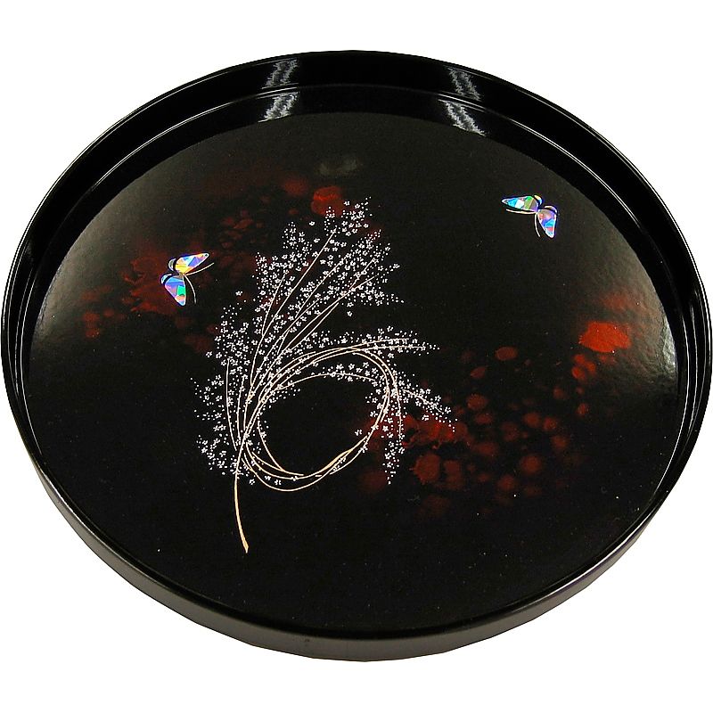 かすみ草 丸盆 ( 662-4428p )