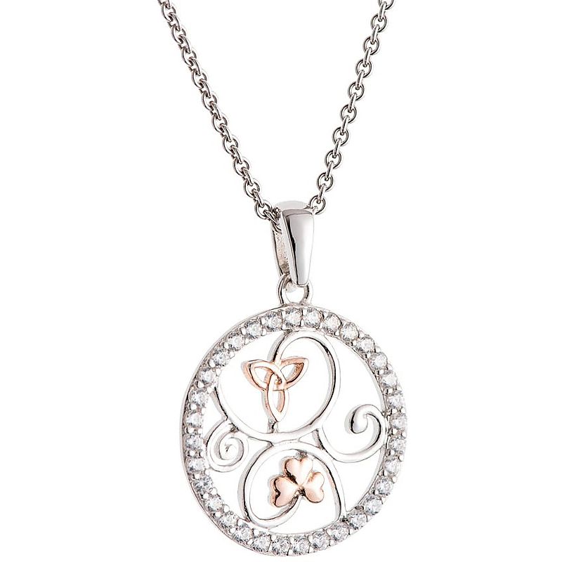 ( エインズレイ / ゴルウェイ ) トリニティノット&シャムロック ペンダント ( 662-4901p )