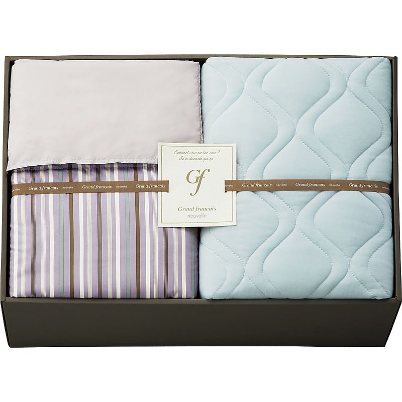 ( グランフランセヌーベル ) ウォッシャブルケット&クール接触冷感敷パット ( グレージュ ) ( 662-5598p )