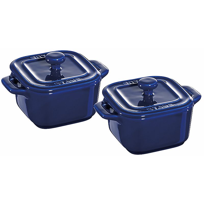 ストウブ スクエアココットペアセット ブルー 662-6535p