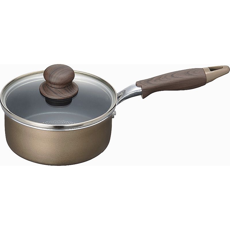 ブラナーノⅡ IH対応ガラス蓋付片手鍋16cm 662-7054p