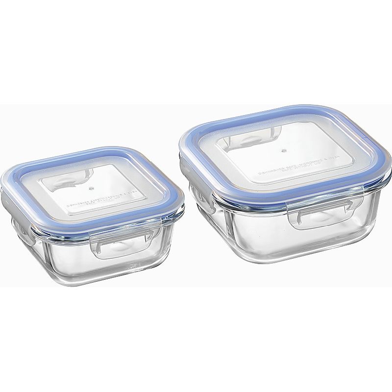 レッシュ 耐熱ガラス容器2Pセット 662-7064p