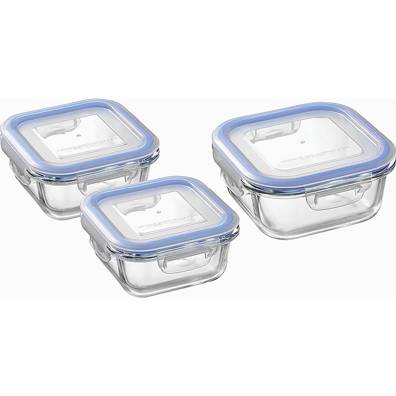 レッシュ 耐熱ガラス容器3Pセット 662-7065p