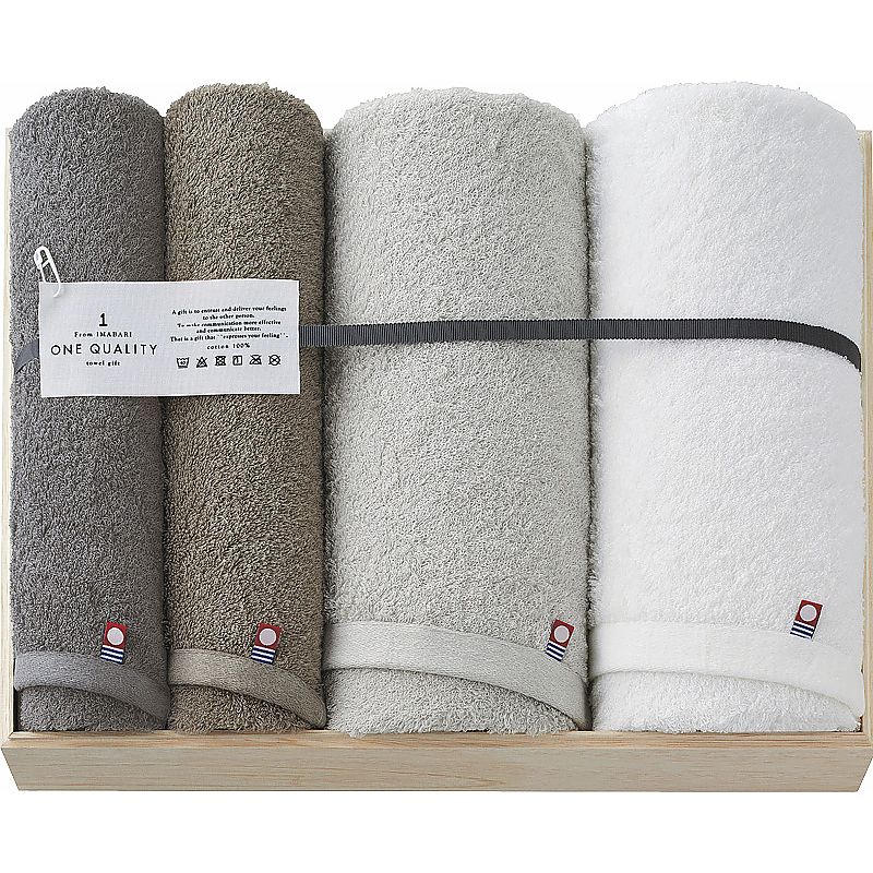 今治 ONE QUALITY バスタオル2P&フェイスタオル2P 662-7141p