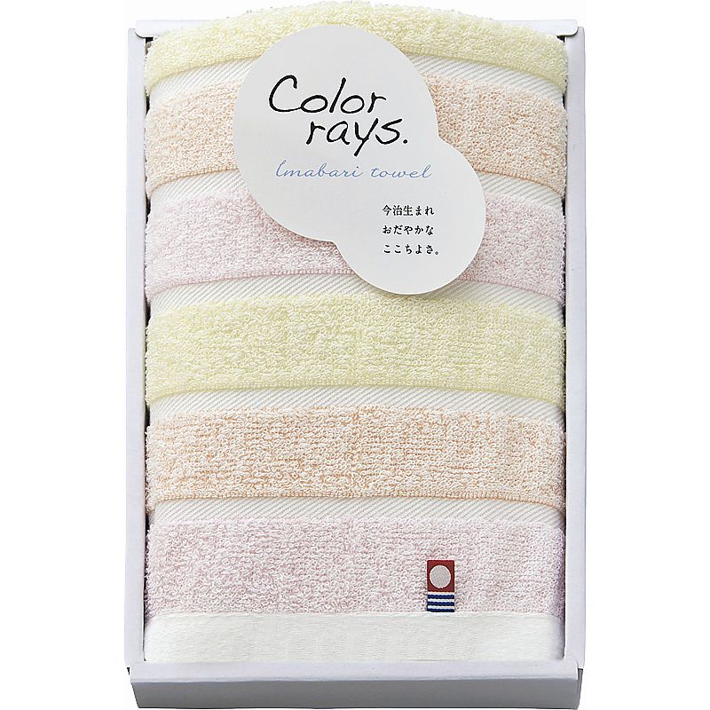 今治 カラーレイズ フェイスタオル ピンク 662-7181p