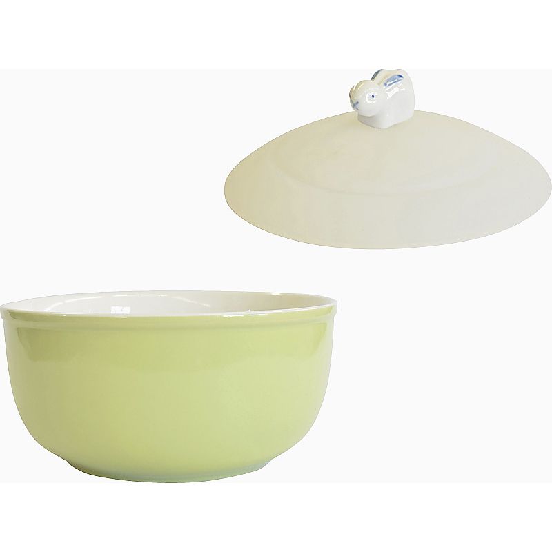 レンジボウル(L)(蓋付) グリーン 662-7286p