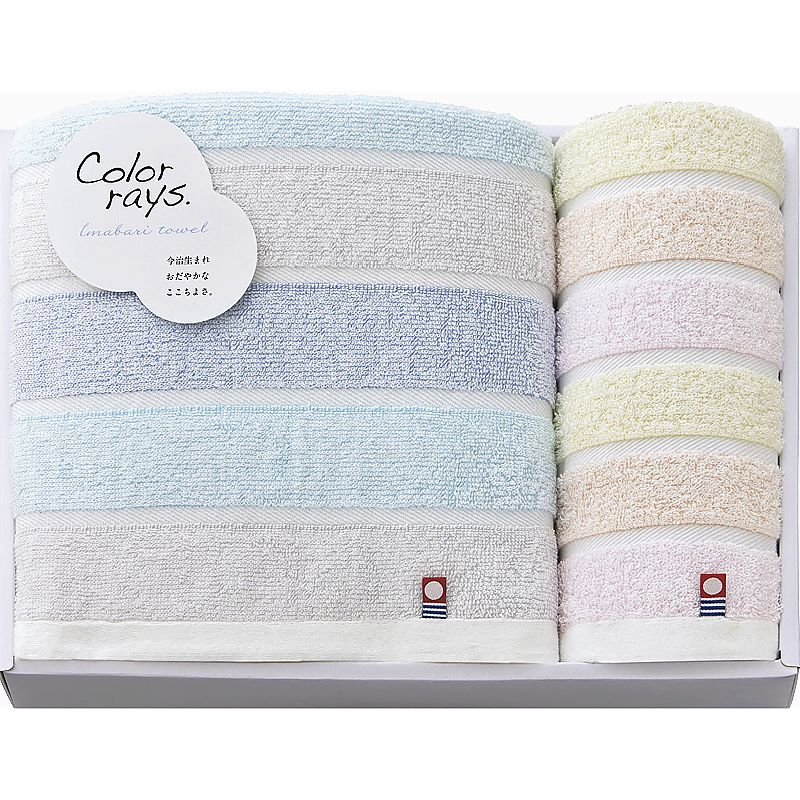 今治 カラーレイズ バスタオル&ウォッシュタオル 662-7448p