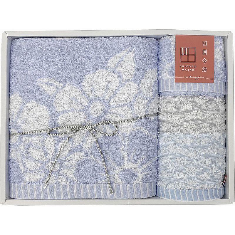 今治ギフト 華音 タオルセット ブルー 662-7468p