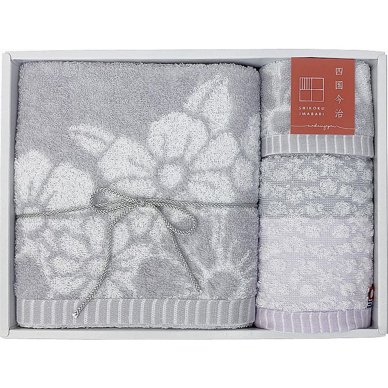 今治ギフト 華音 タオルセット グレー 662-7469p