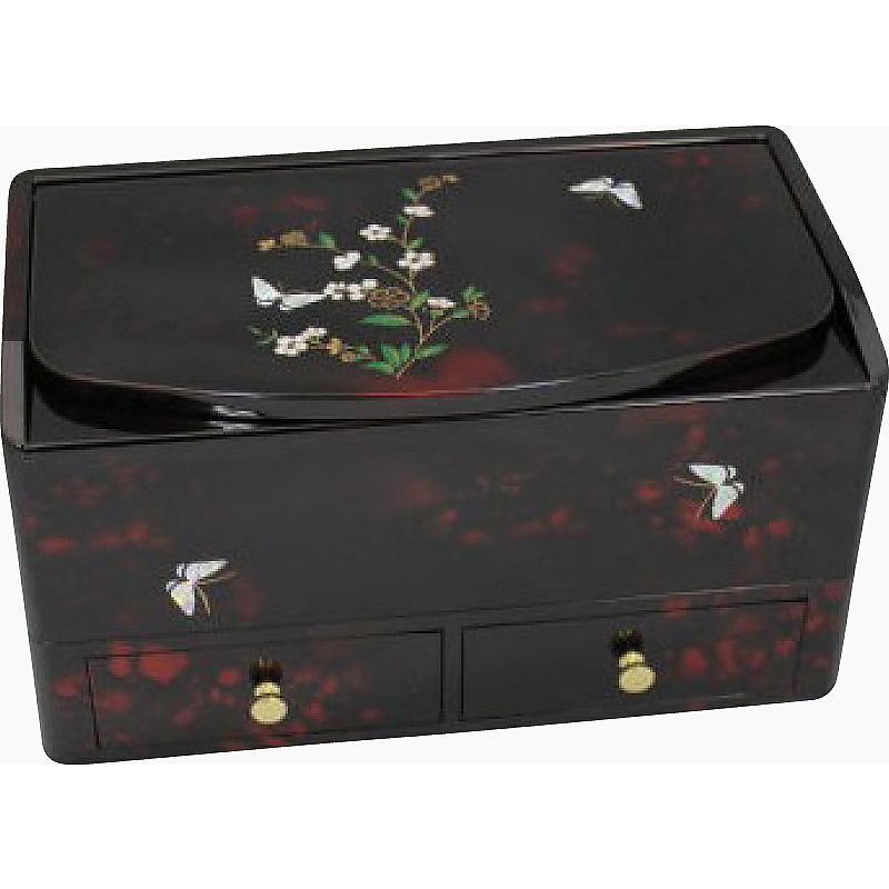 ルビー蝶 ティッシュボックス 小物入れ 662-7531p