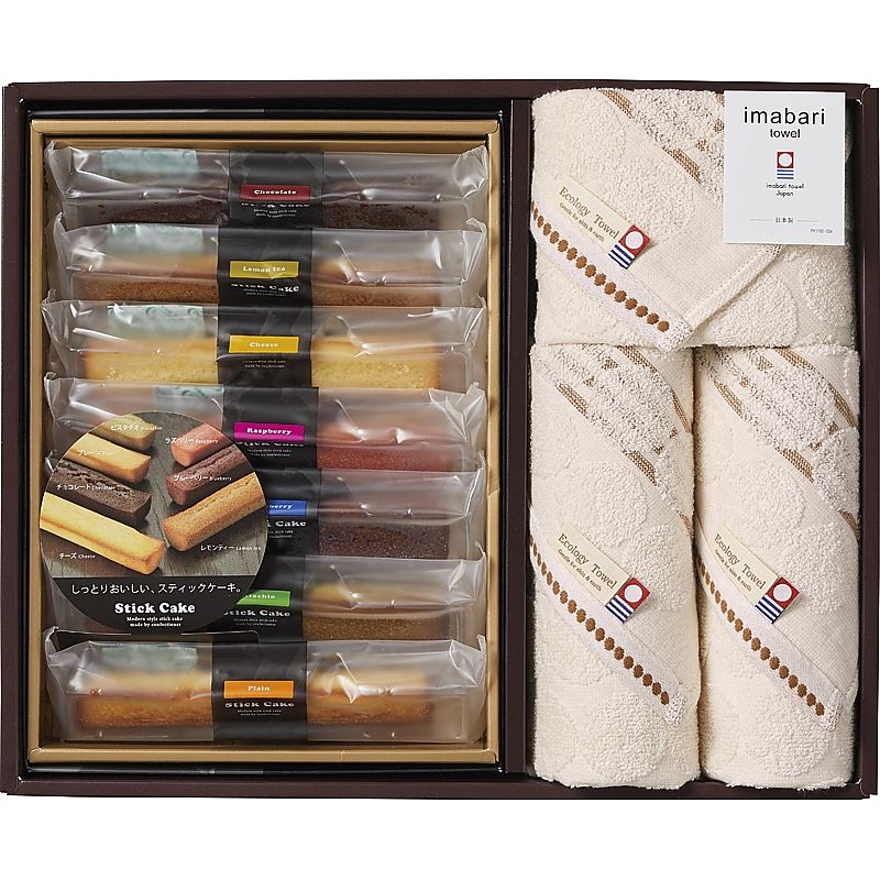 ( 今治タオル&スイーツ ) グリーンモードエコドットタオル&スティックケーキギフト