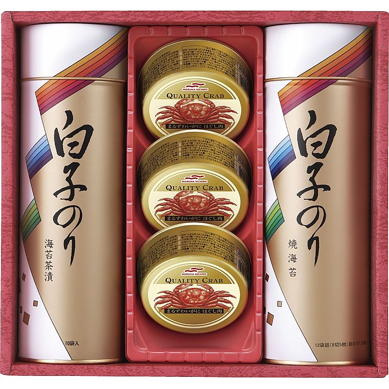 ( 白子のり ) 海苔とカニ缶詰合せ ( 702-0496p )