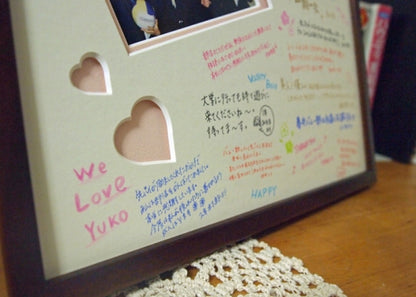 寄せ書きフレーム | ハート ピンク