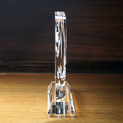 名入れ クリスタル トロフィー 2Dインサイドレーザー加工 | 702フォルム