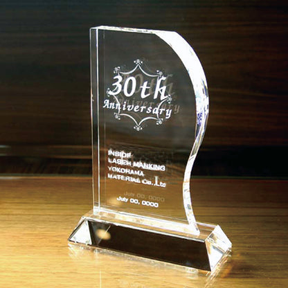 名入れ クリスタル トロフィー 2Dインサイドレーザー加工 | 702フォルム