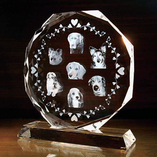 名入れ クリスタル トロフィー 2Dインサイドレーザー加工 | W8角型