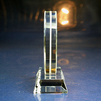 名入れ クリスタル トロフィー 2Dインサイドレーザー加工 | サークルスタンドベース