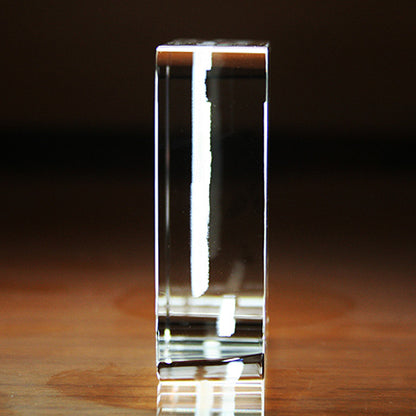 名入れ クリスタル ペーパーウエイト 2Dインサイドレーザー加工 | クリアベース