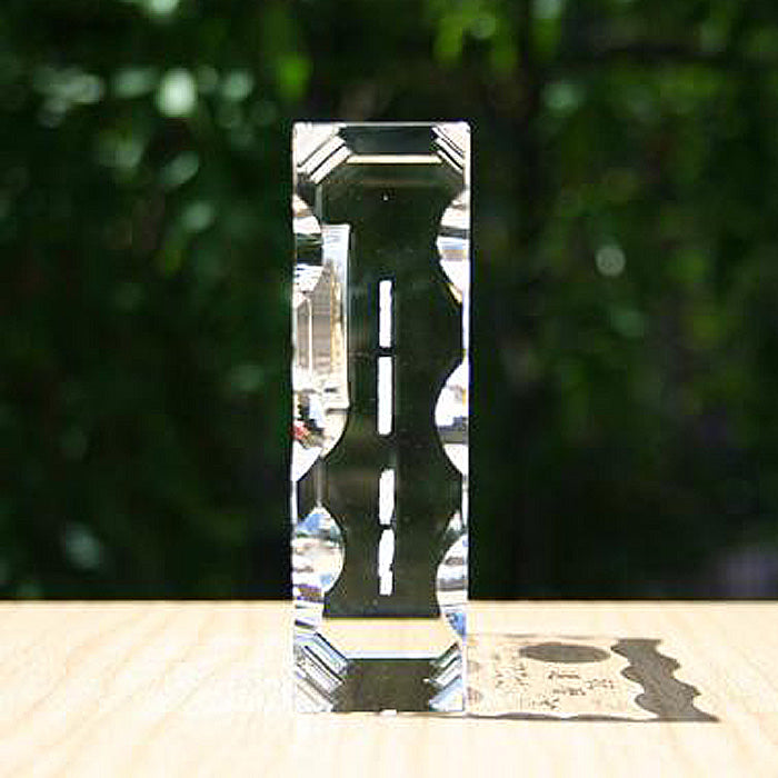 名入れ クリスタル クロック 2Dインサイドレーザー加工 | カットスクエア時計