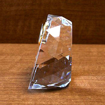 名入れ クリスタル クロック 2Dインサイドレーザー加工 | ダイヤカットアーチ時計