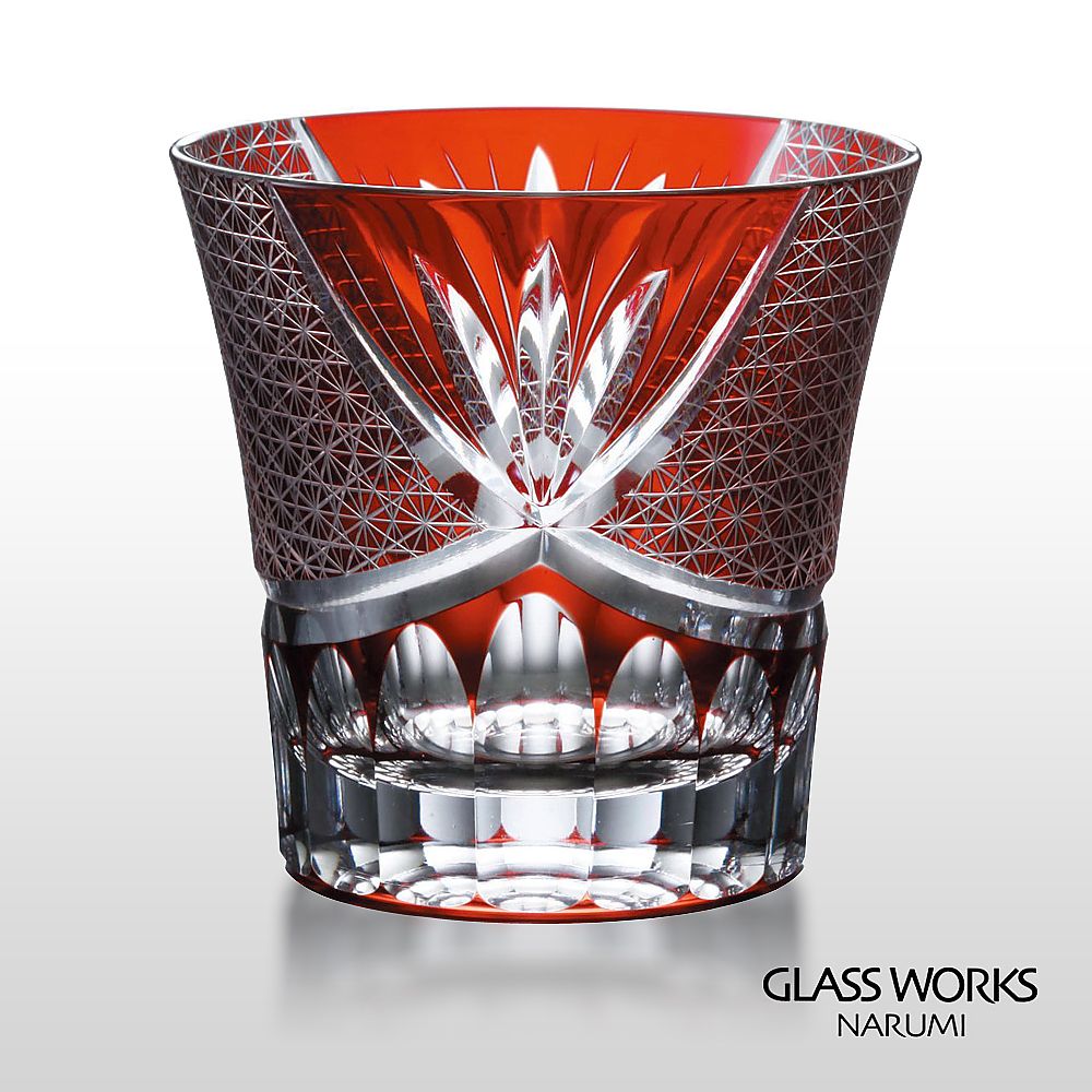 グラスワークス ナルミ | 色被せオールド スワール 赤