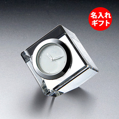 グラスワークス ナルミ | コフレミニクロック クリア | 名入れ メッセージ 名前入り