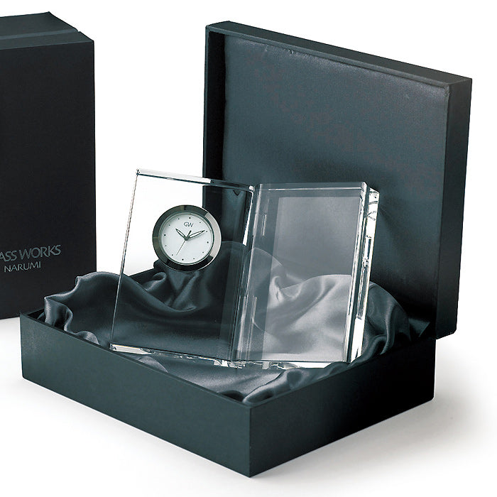 グラスワークス ナルミ | ディクショナリークロック | 名入れ メッセージ 名前入り