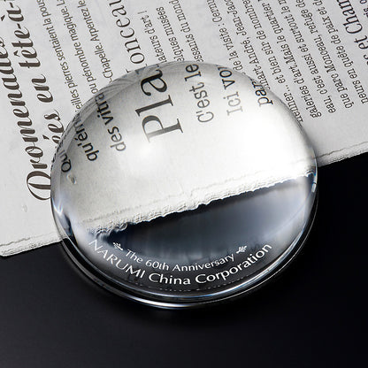 グラスワークス ナルミ | ルーペペーパーウエイト | 名入れ メッセージ 名前入り