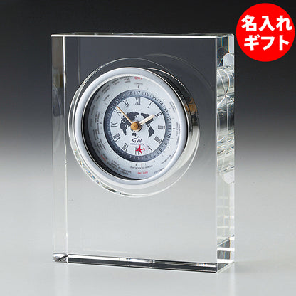グラスワークス ナルミ | モノリス 世界時計 | 名入れ メッセージ 名前入り