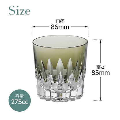 カガミクリスタル KAGAMI | ロックグラス T394-312-BLK | 名入れ メッセージ 名前入り