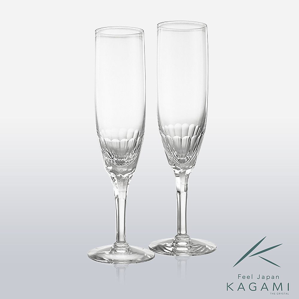 カガミクリスタル KAGAMI | ペアシャンパングラス エクラン KWP250-2533