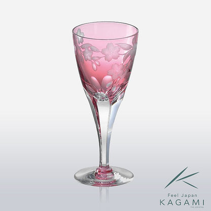 カガミクリスタル KAGAMI | ワイングラス 桜 K803-2678-CAU