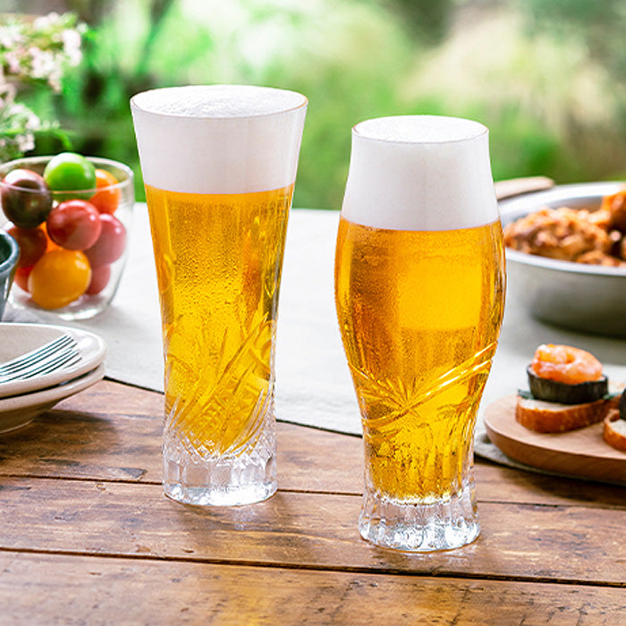 カガミクリスタル KAGAMI | ビアグラス 緑 名入れ メッセージ 名前入り