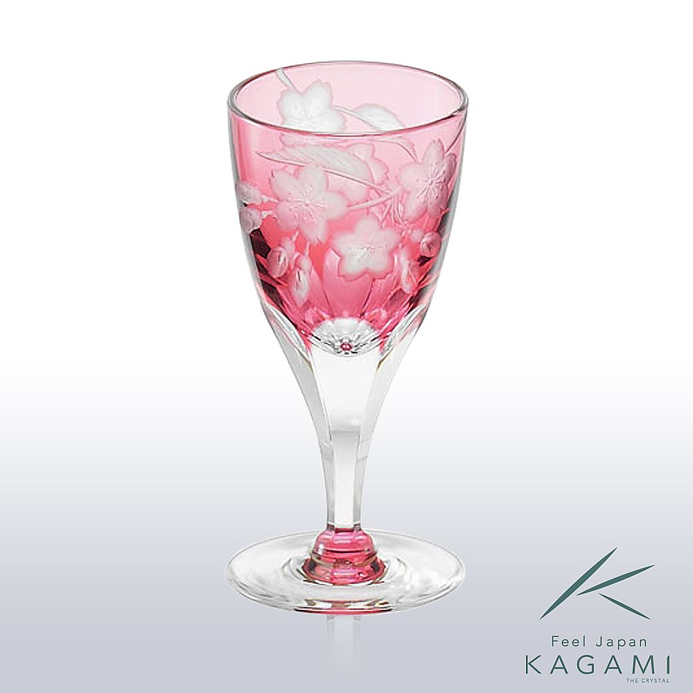 カガミクリスタル KAGAMI | 冷酒杯 桜 K812-2678-CAU