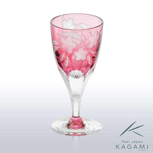 カガミクリスタル KAGAMI | 冷酒杯 桜 K812-2678-CAU
