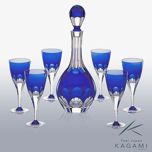 カガミクリスタル KAGAMI | ワインセット ロイヤルブルー WS210-72-CCB