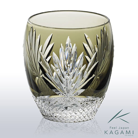 カガミクリスタル KAGAMI | 江戸切子 ロックグラス「月下美人」 T727-2763-BLK