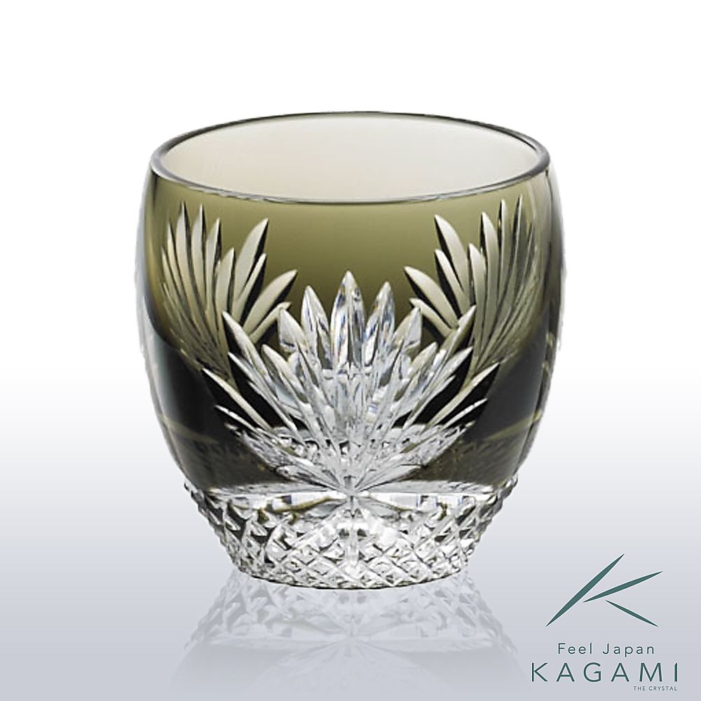 カガミクリスタル KAGAMI | 江戸切子 冷酒グラス「月下美人」 T535-2763-BLK