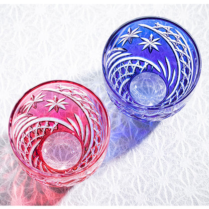 カガミクリスタル KAGAMI | 江戸切子 ペア冷酒杯 星芒 | 名入れ メッセージ 名前入り