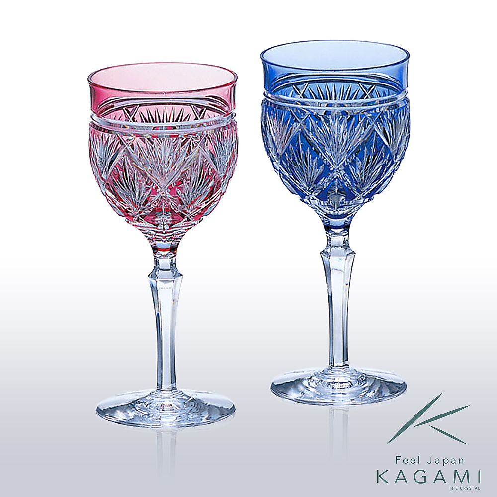 カガミクリスタル KAGAMI | 江戸切子 ペア葡萄酒杯 2620