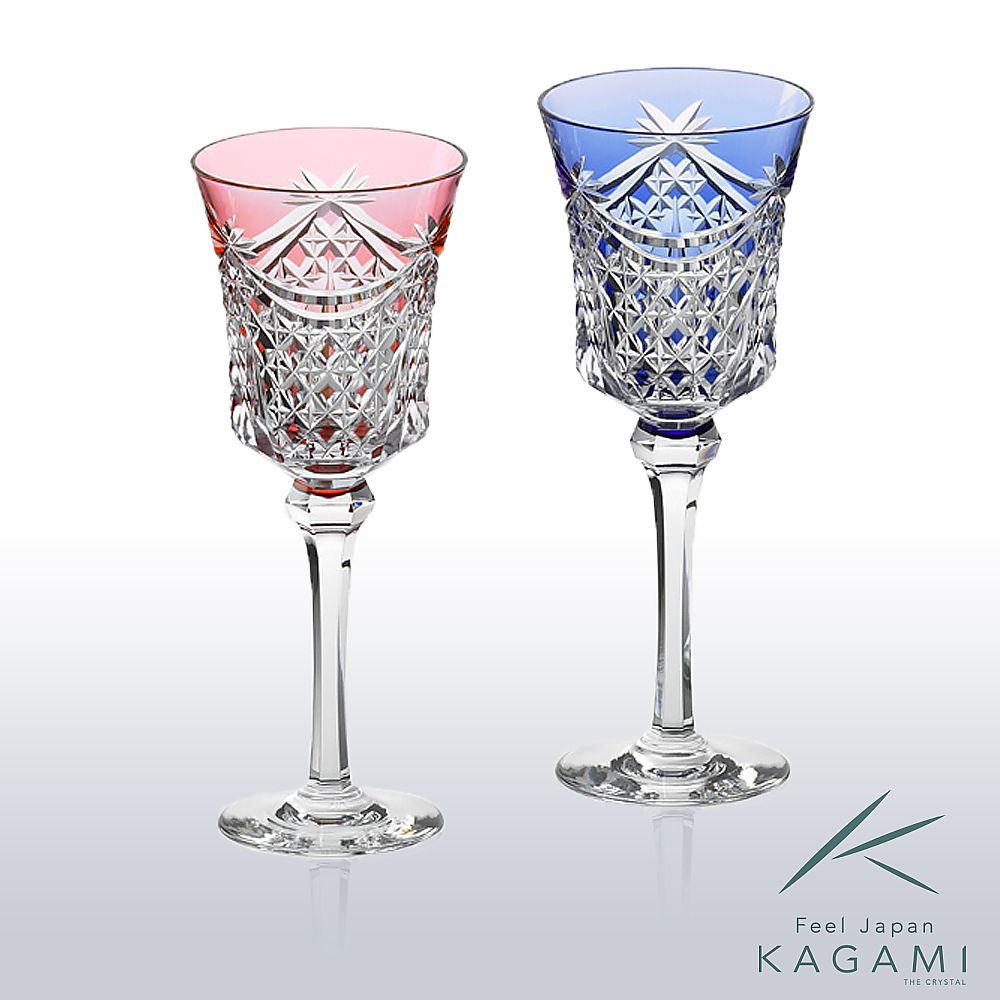 カガミクリスタル KAGAMI | 江戸切子 ペアワイングラス KPS3602-2835-AB
