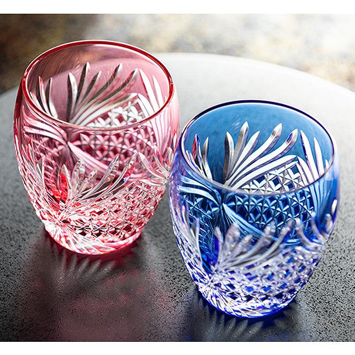 カガミクリスタル KAGAMI | 江戸切子 ペアロックグラス 鹿角 TPS752-2964-AB