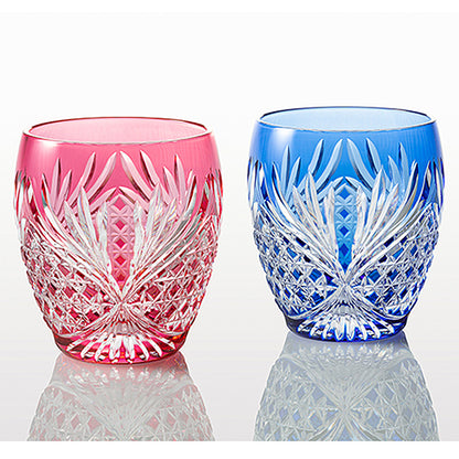 カガミクリスタル KAGAMI | 江戸切子 ペアロックグラス 鹿角 TPS752-2964-AB