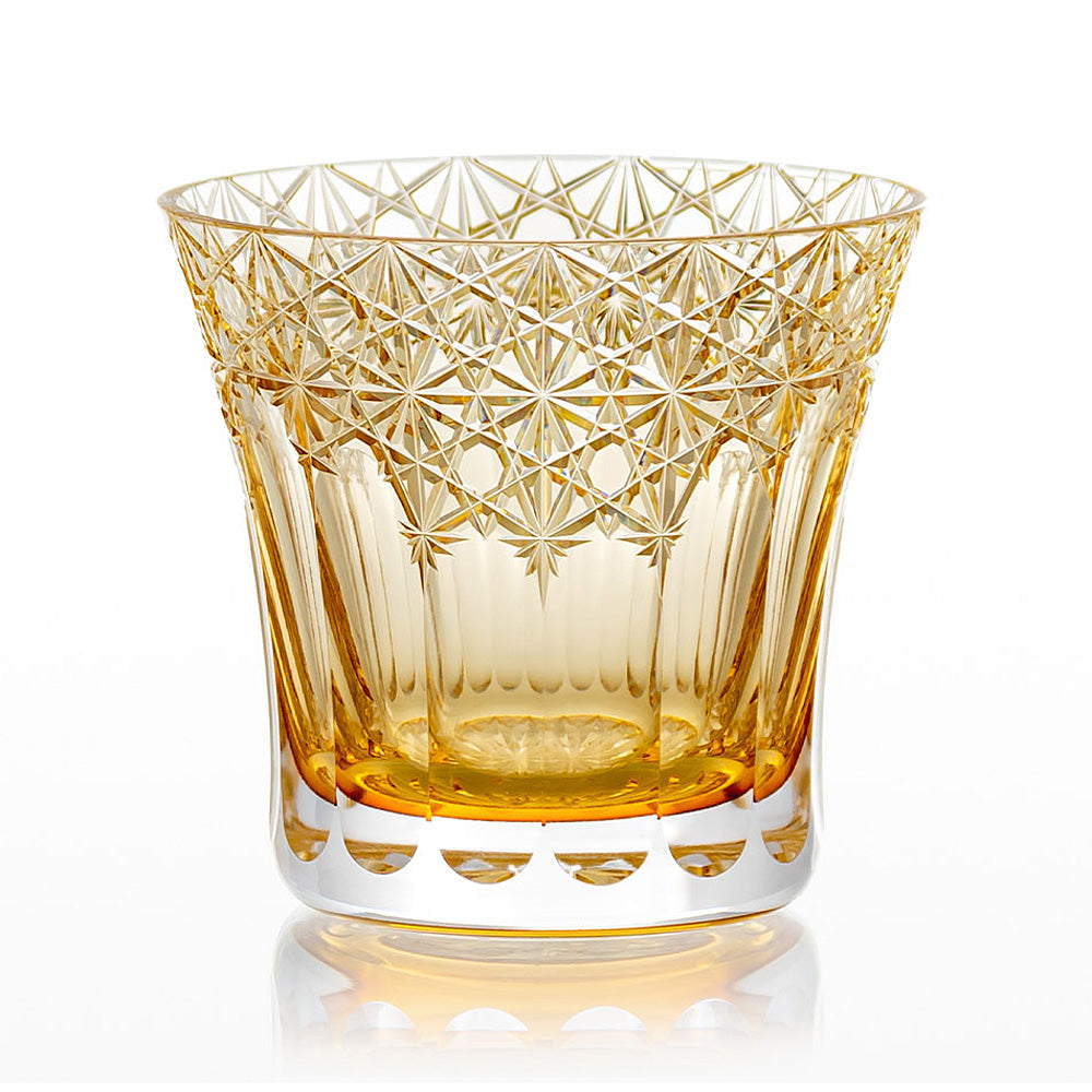 カガミクリスタル KAGAMI | 江戸切子 ロックグラス 夢色 黄 TU782-3020-CUM