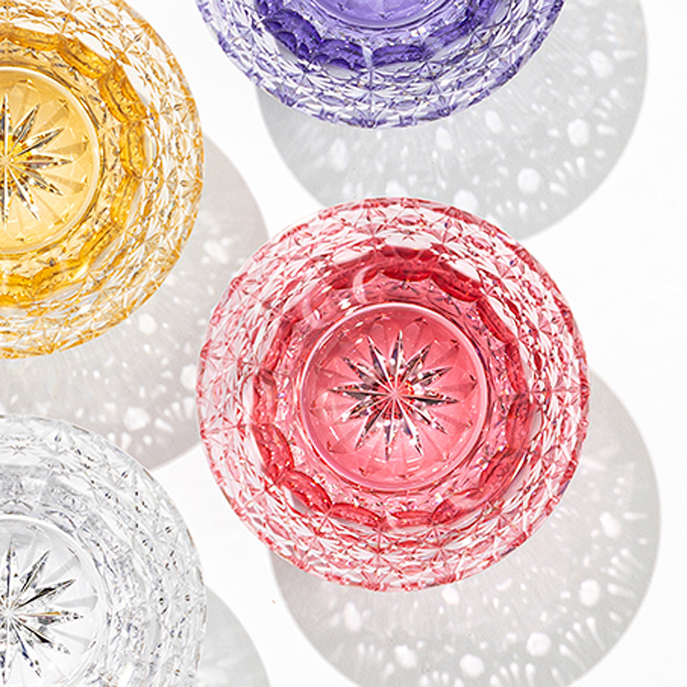 カガミクリスタル KAGAMI | 江戸切子 ロックグラス 夢色 赤 TU782-3020-CAU