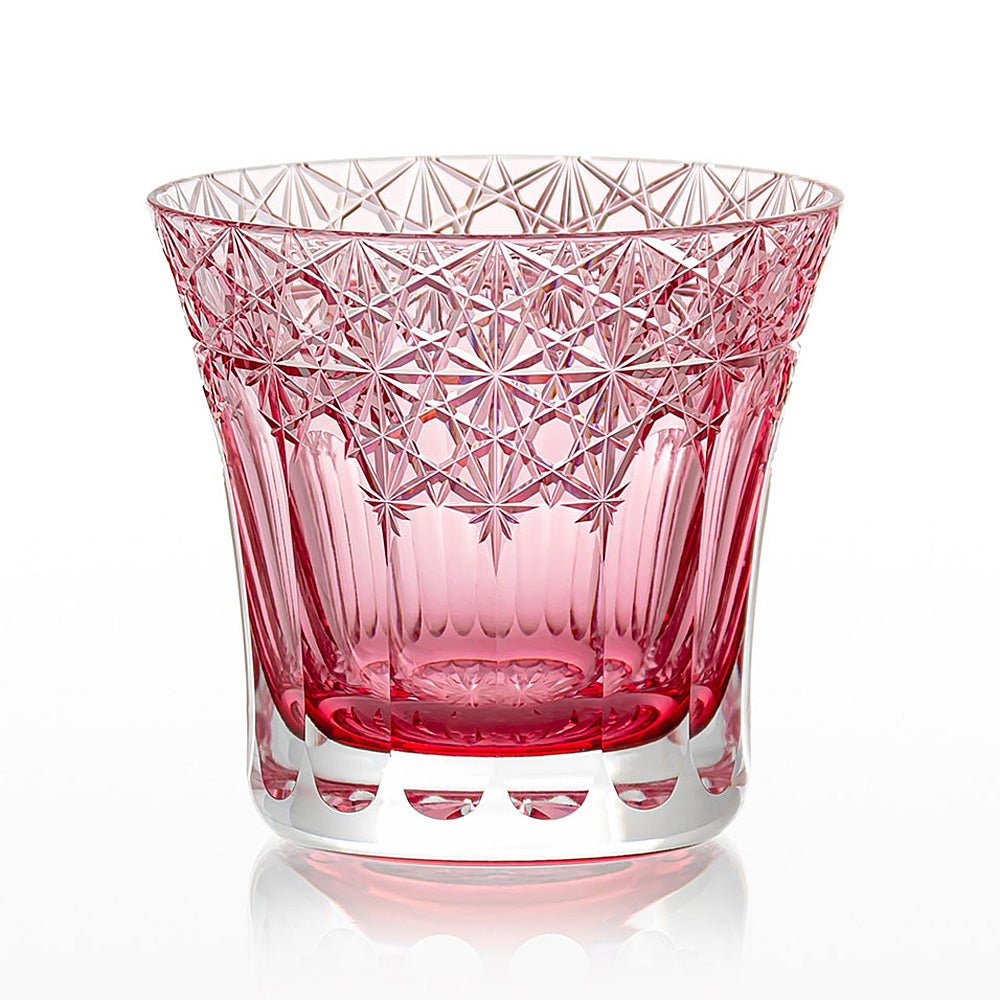 カガミクリスタル KAGAMI | 江戸切子 ロックグラス 夢色 赤 TU782-3020-CAU