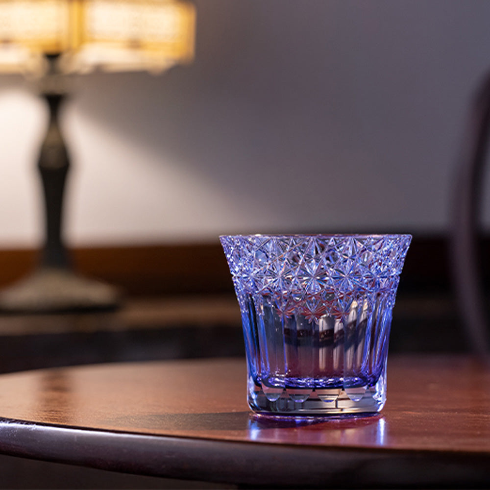 カガミクリスタル KAGAMI | 江戸切子 ロックグラス 夢色 紫 TU782-3020-CMP